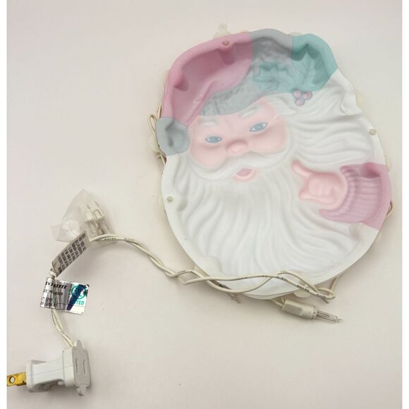 Vintage Santa Claus Face Light Up Christmas Window Decoration Retro - Picture 2 of 6